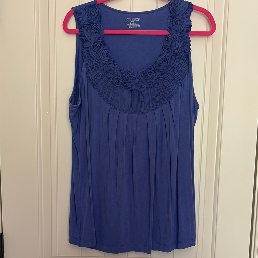 Lane Bryant Blue Sleeveless Top